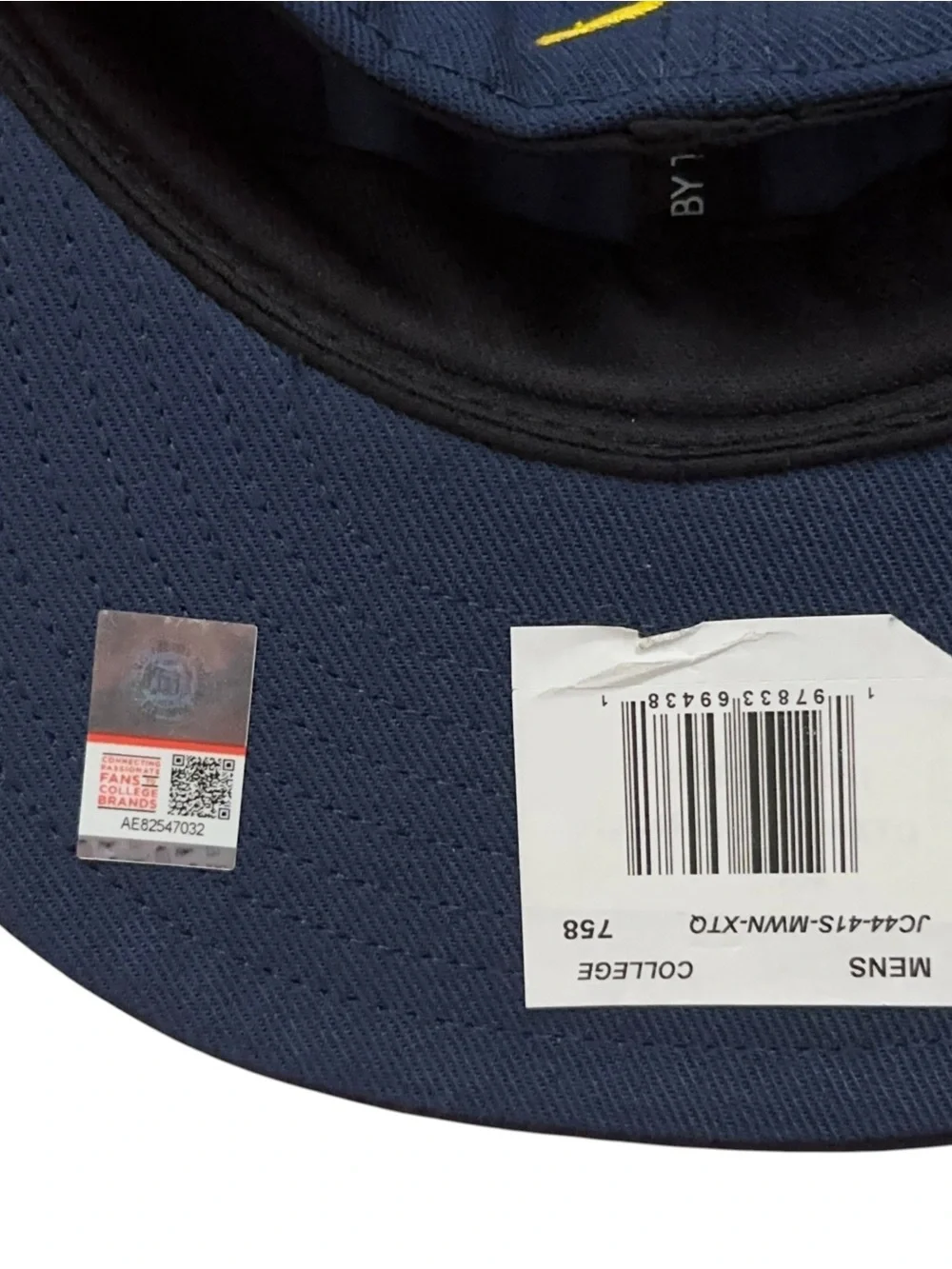 Michigan Wolverines Jordan Hat Fitted 7 5/8 On-Field Pro Cap Blue Dri-Fit NEW